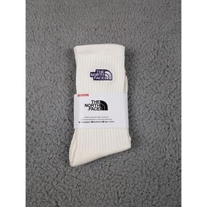 The North Face Crew Socks Mens‎ Large 9-11 White Embroidered Logo Outdoor NWT